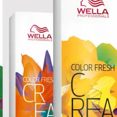 Packaging Wella Color Fresh. Le dosage oxydant et crème colorante Wella est essentiel pour une couleur vibrante.