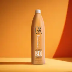 Flacon de GK Hair JUVEXIN 20 Volume Developer, idéal pour le dosage décoloration oxydant 20.