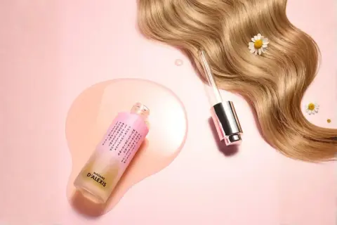 Soin capillaire pour le premier shampoing après décoloration. Un sérum nourrissant et hydratant pour des cheveux éclatants.
