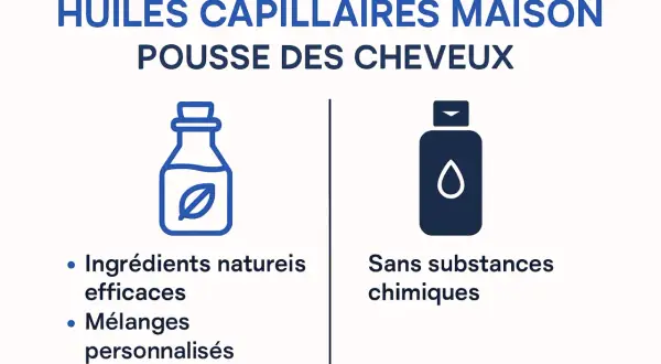 Huiles capillaires maison pour la pousse des cheveux : ingrédients naturels, mélanges personnalisés, économies. Un mélange huile cheveux efficace et sans produits chimiques.