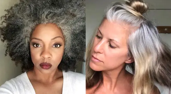 Deux femmes affichent fièrement leurs cheveux gris. Une idée de recette maison pour couvrir les cheveux blancs ?
