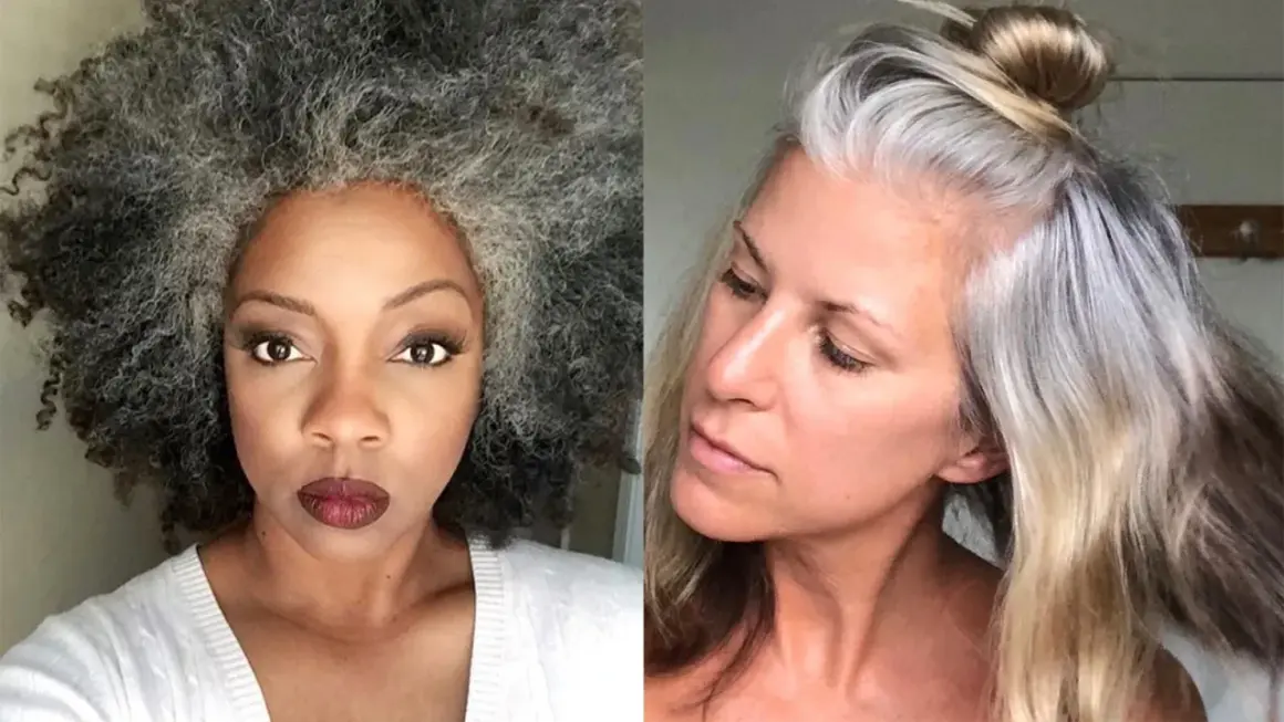 Deux femmes affichent fièrement leurs cheveux gris. Une idée de recette maison pour couvrir les cheveux blancs ?