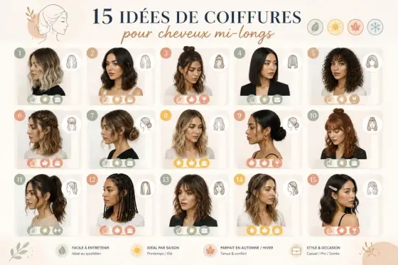 Cheveux lisses mi-longs - 7 idées nettes qui changent tout